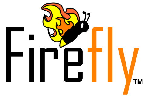 firefly with burning wings logo